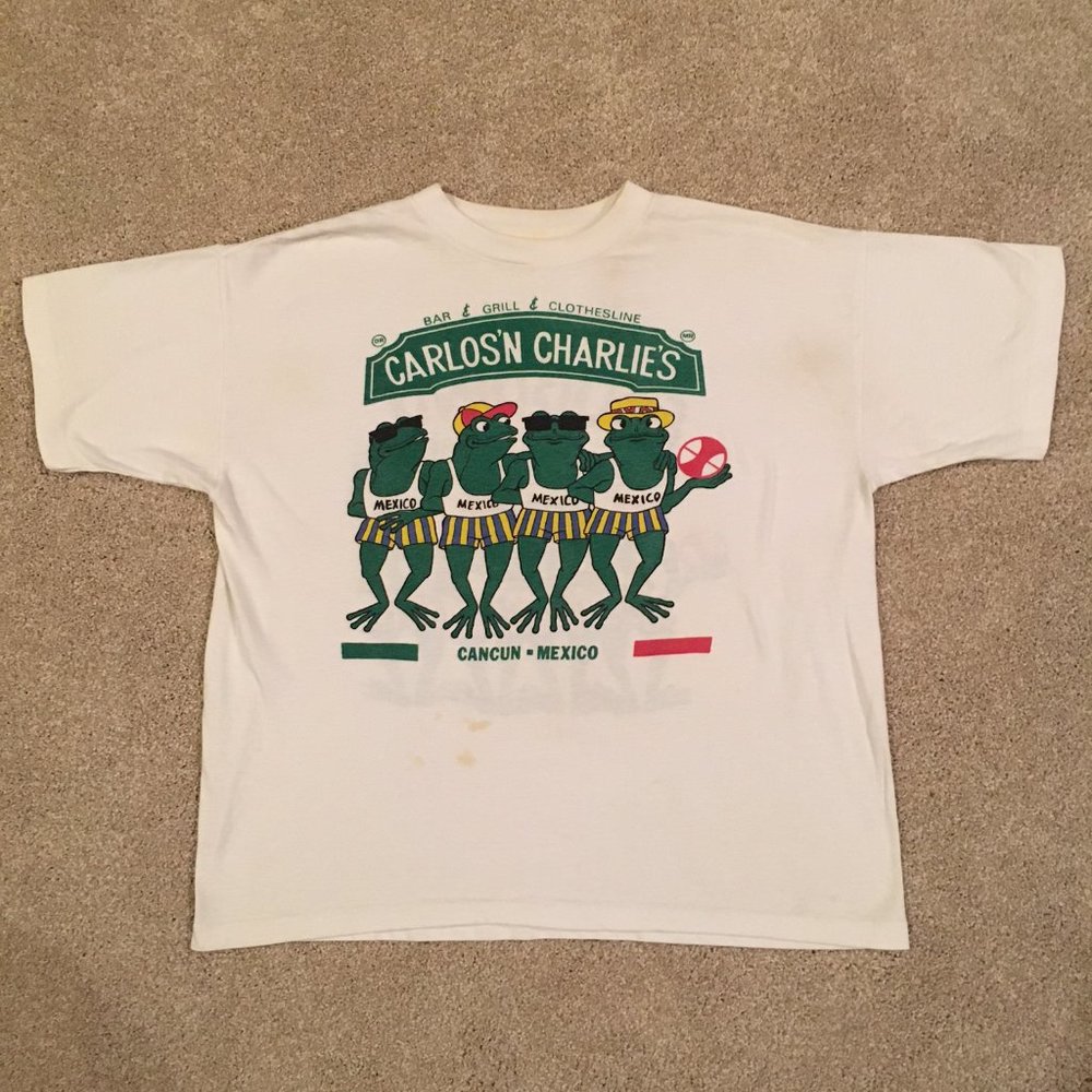 Vintage 90s Carlos'n Charlie's Senior Frogs Shirt